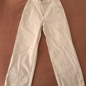 Everlane Straight Leg Crop, White, Size 2